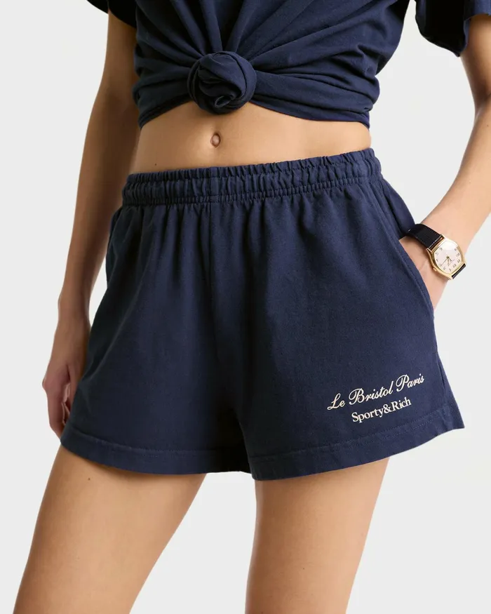 Shorts Women Sporty and Rich Faubourg Disco Short 8211 NavyCream