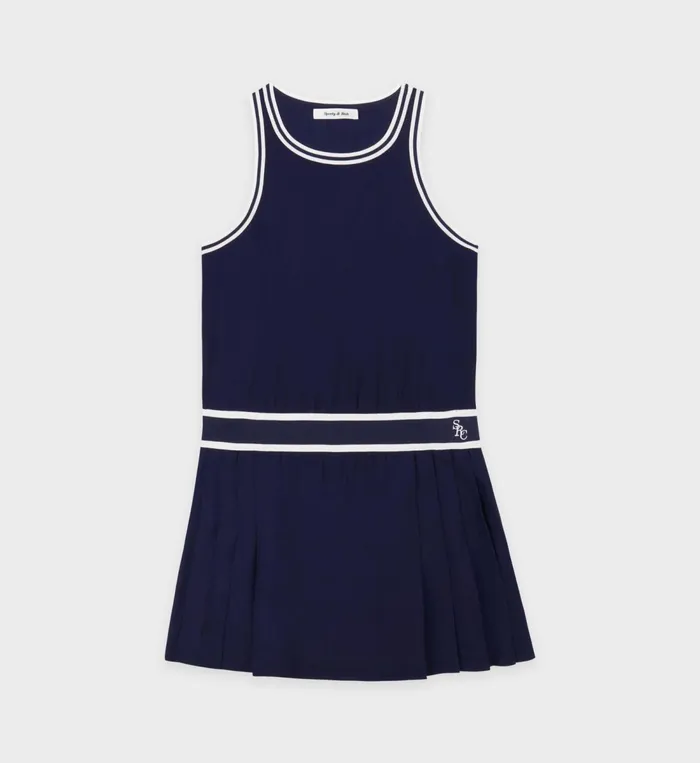 Skirts and Dresses Women Sporty and Rich SRC Phoebe Dress 8211 NavyWhite
