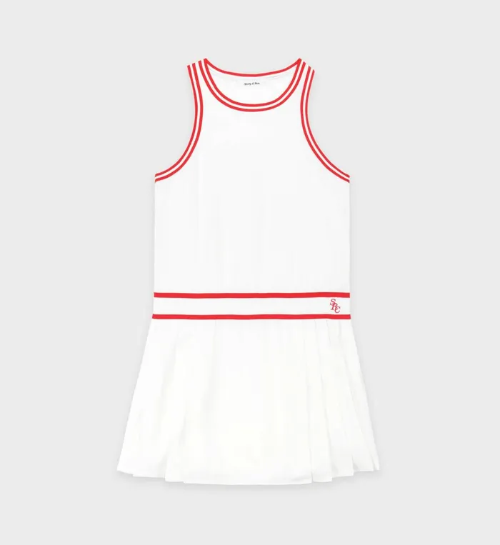Skirts and Dresses Women Sporty and Rich SRC Phoebe Dress 8211 WhiteRed