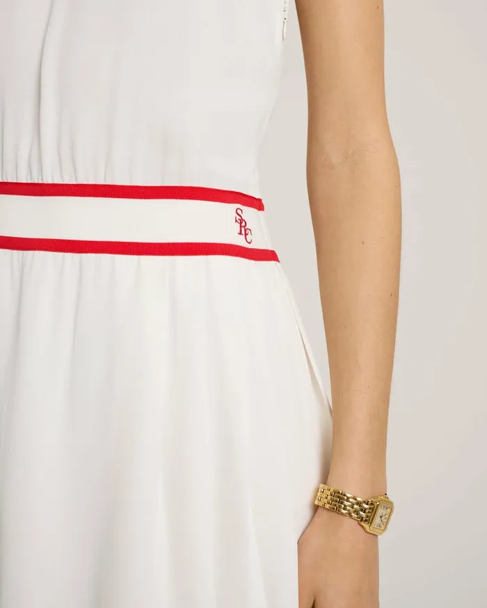 Skirts and Dresses Women Sporty and Rich SRC Phoebe Dress 8211 WhiteRed
