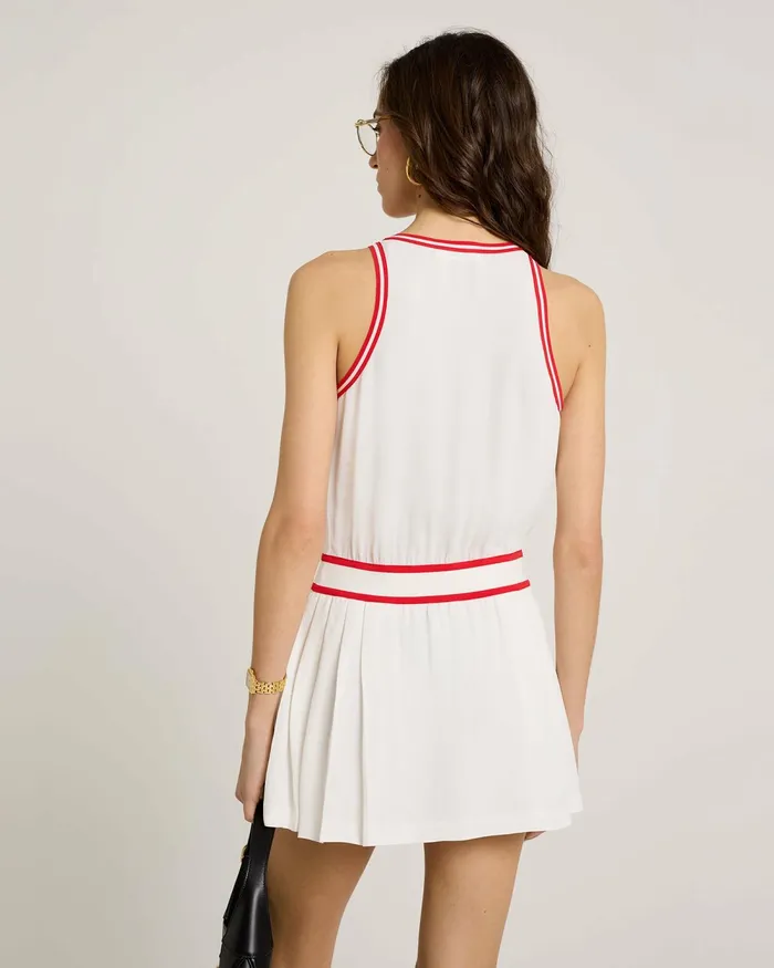 Skirts and Dresses Women Sporty and Rich SRC Phoebe Dress 8211 WhiteRed