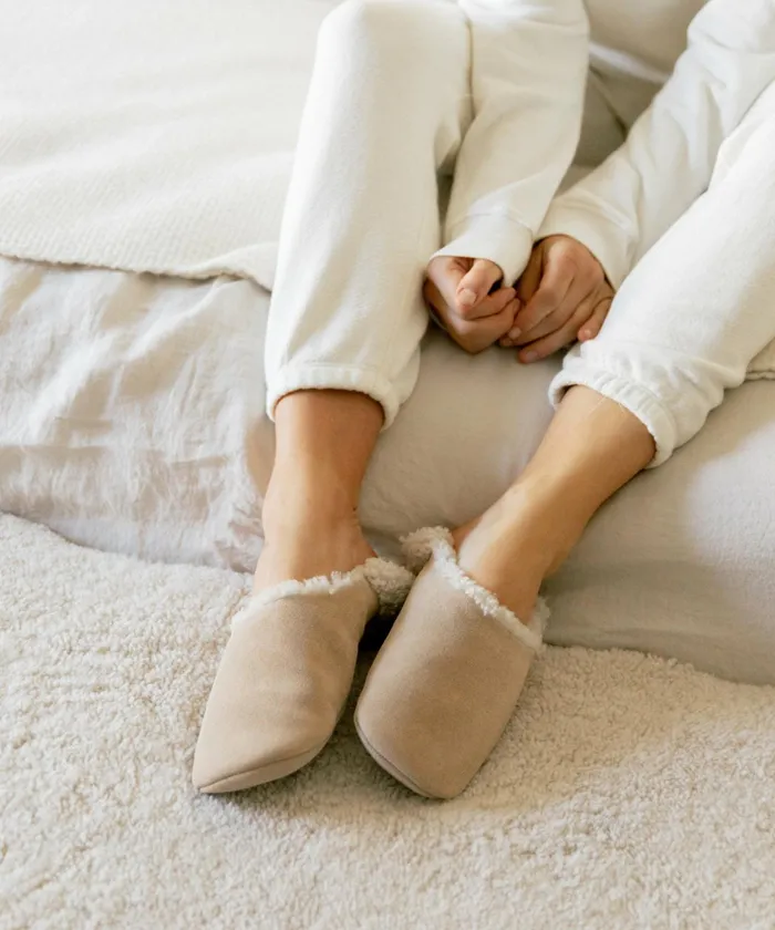 Slippers Women Jenni Kayne Suede Moroccan Slipper Taupe