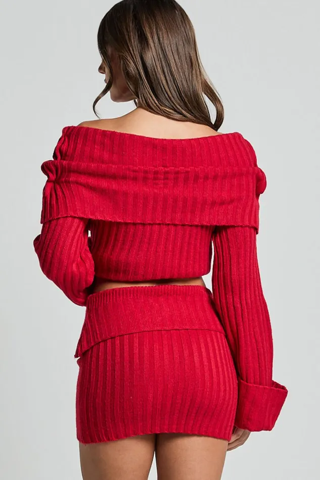 SNDYS The Label 8211 Brooks Mini Skirt In Cherry Women Showpo Skirts