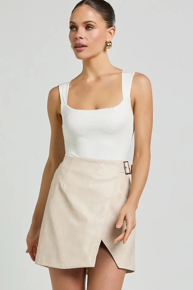 Sndys The Label 8211 Royce Mini Skirt In Stone Women Showpo Skirts