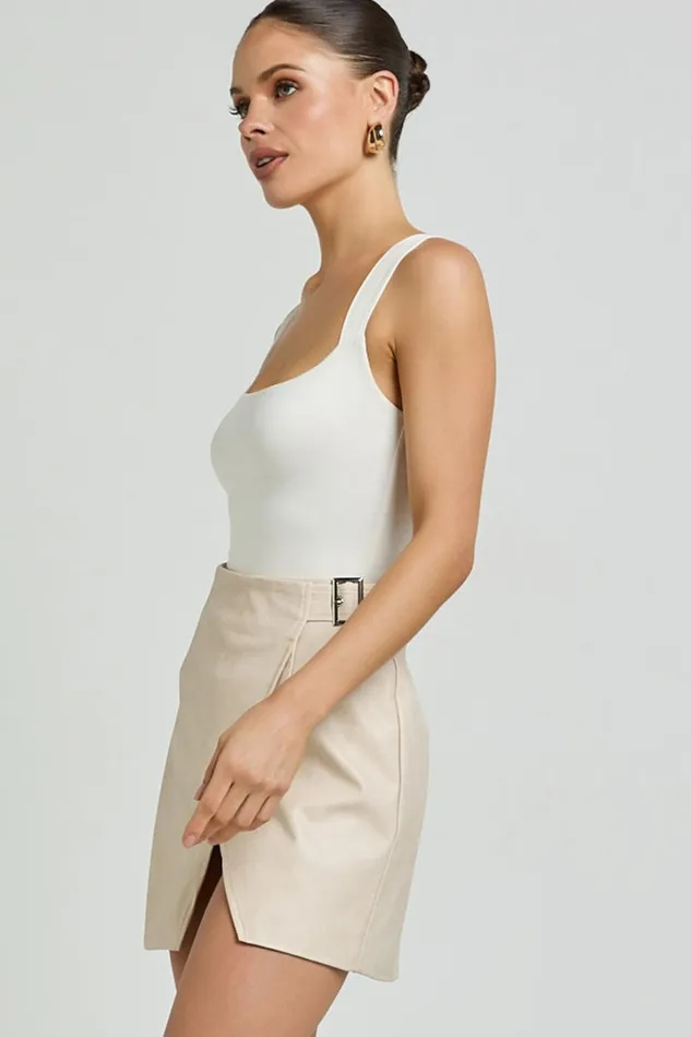 Sndys The Label 8211 Royce Mini Skirt In Stone Women Showpo Skirts