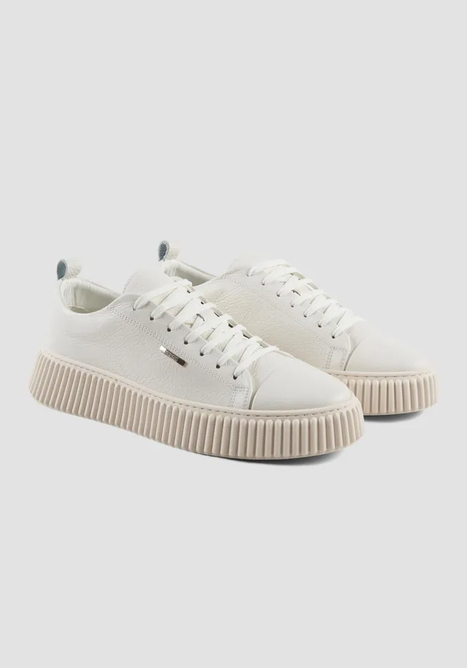 Sneakers Men Antony Morato Allen Sneakers In Cream Leather Cream