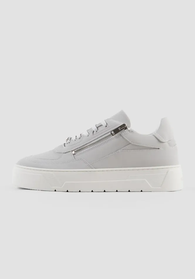 Sneakers Men Antony Morato Gosh Zipper Sneakers In Recycled Nabuk White
