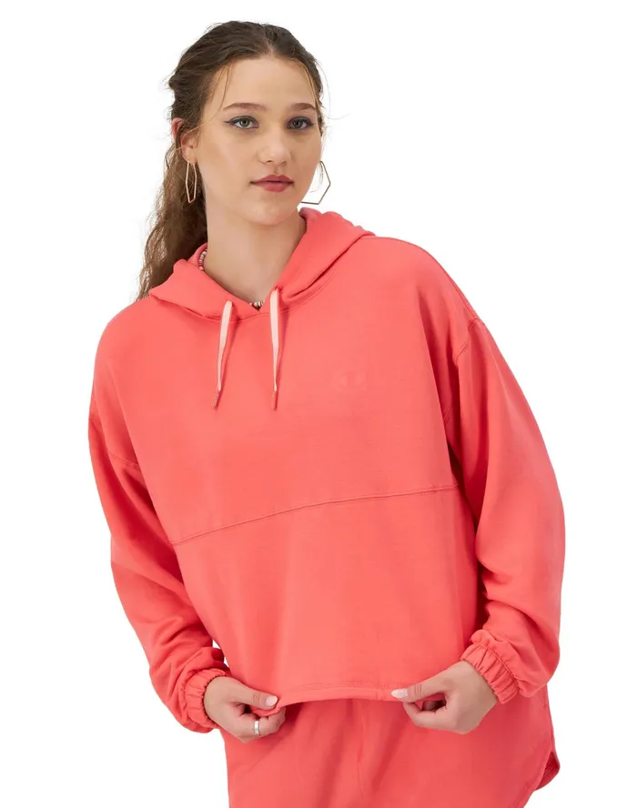 Soft Touch Hoodie C Logo High Tide Coral Women Champion Hoodies and Sweatshirts
