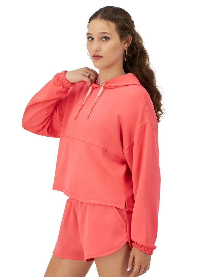 Soft Touch Hoodie C Logo High Tide Coral Women Champion Hoodies and Sweatshirts