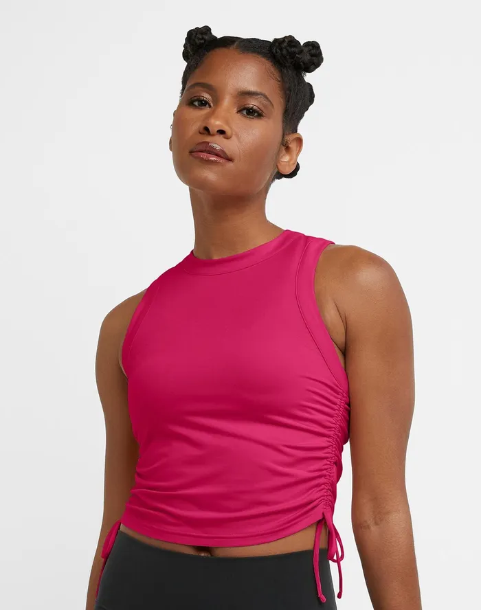 Soft Touch Ruched Tank Top Strawberry Rouge Women Champion TShirts and Tops