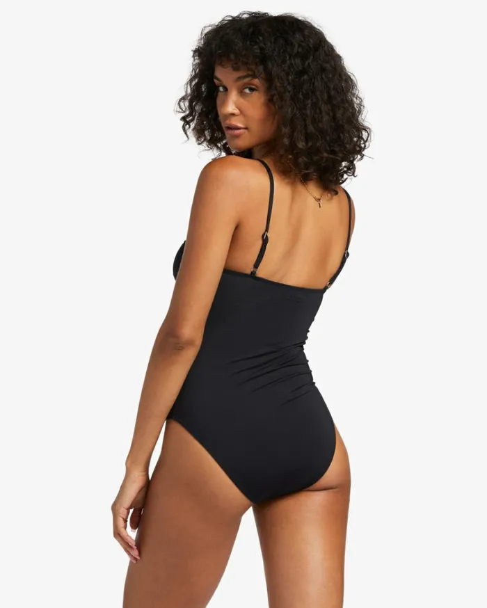Sol Searcher OnePiece Swimsuit Black Pebble Women Billabong Solid Swimwear