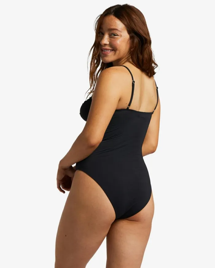 Sol Searcher OnePiece Swimsuit Black Pebble Women Billabong Solid Swimwear