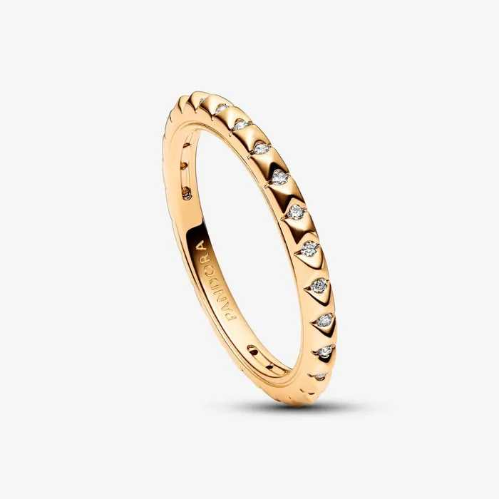 Stackable Rings Women Pandora Online ME Pyramids Ring Gold Plated