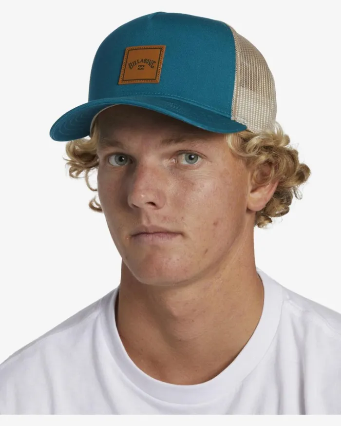 Stacked Trucker Hat Deep Teal Men Billabong Hats