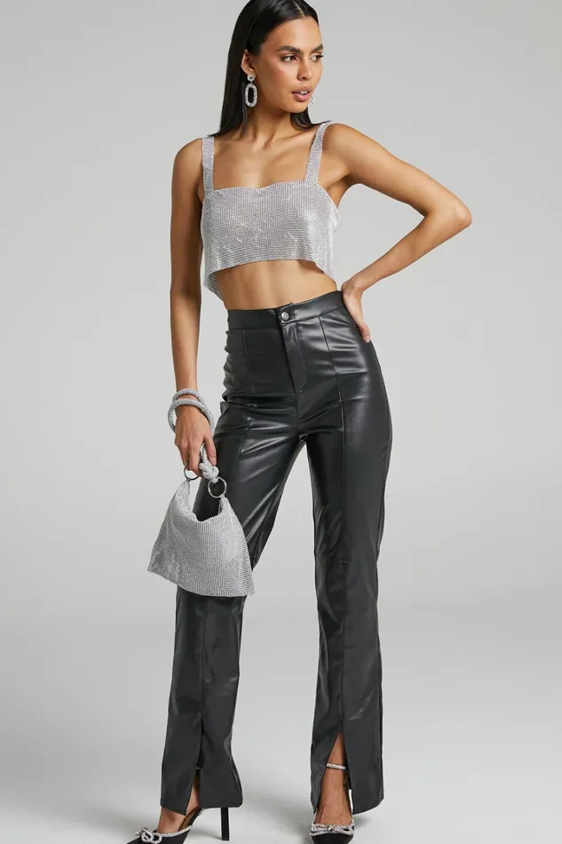 Starry Nights Top 8211 Mesh Cropped Top In Silver Women Showpo Tops