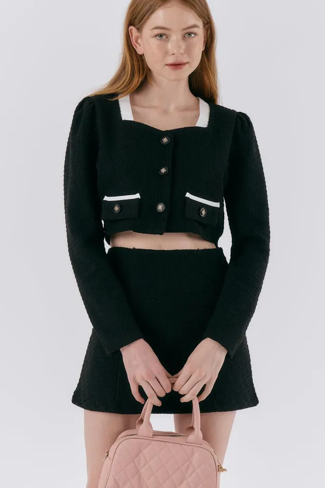 Storets Ashley Tweed Cropped Jacket Women Jackets and Coats