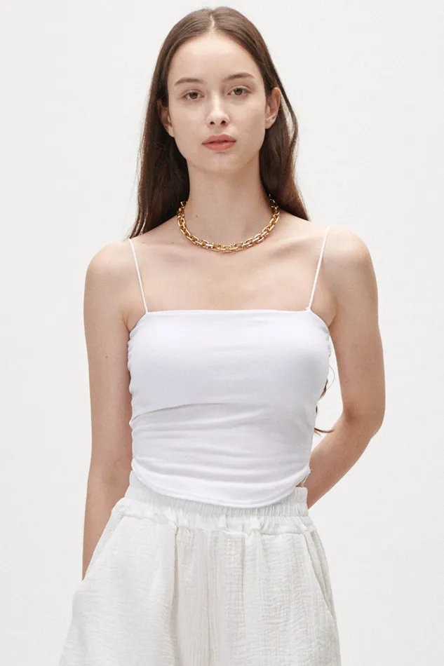 Storets Ashy Curved Hem Cami Top Women Crop Tops