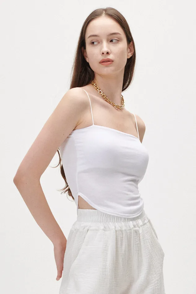 Storets Ashy Curved Hem Cami Top Women Crop Tops