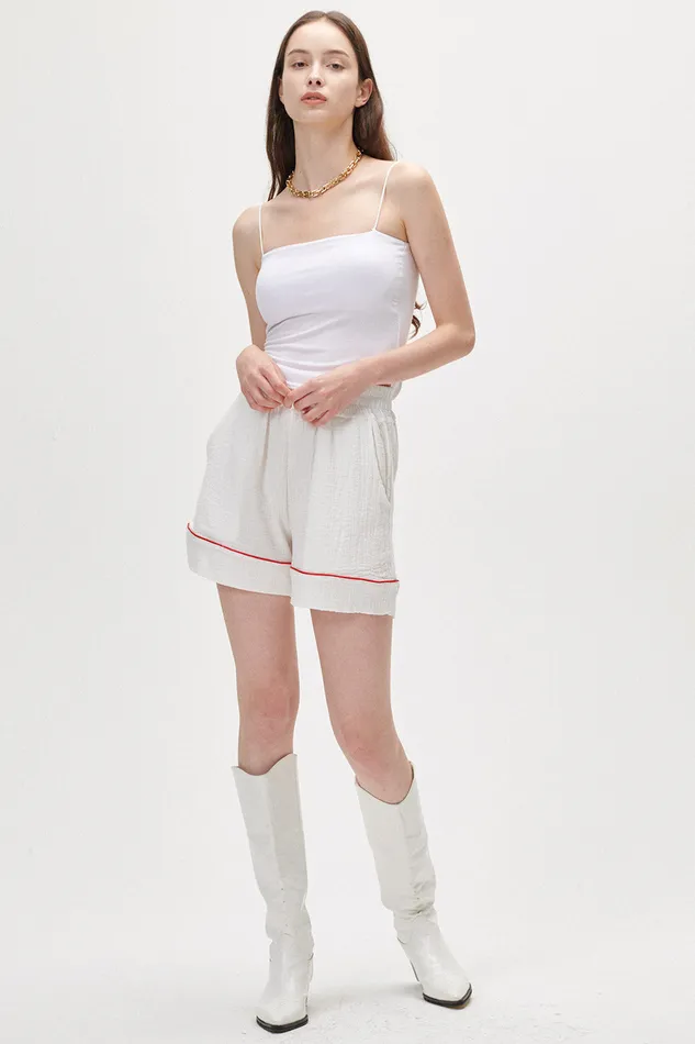 Storets Ashy Curved Hem Cami Top Women Crop Tops