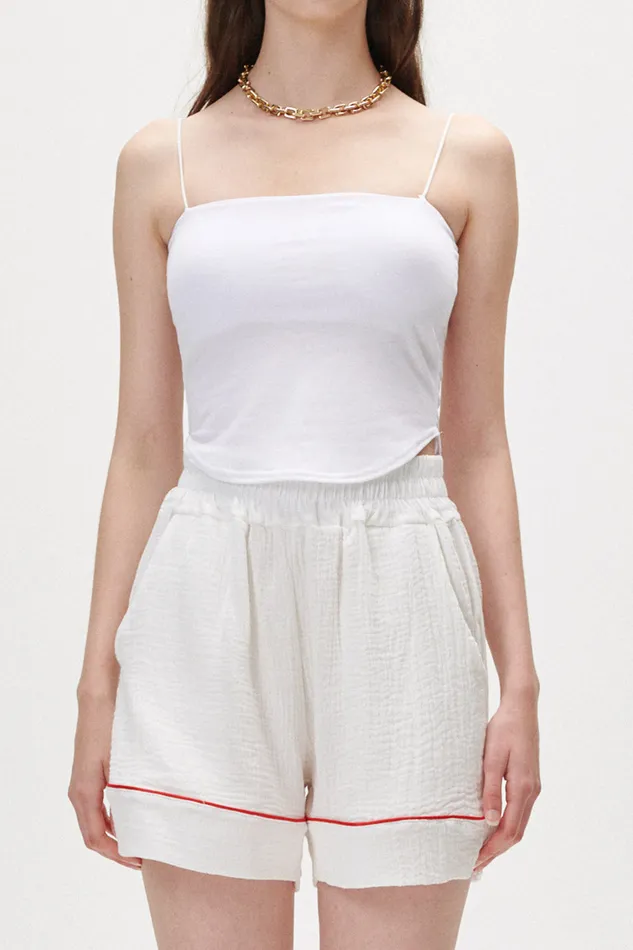 Storets Ashy Curved Hem Cami Top Women Crop Tops