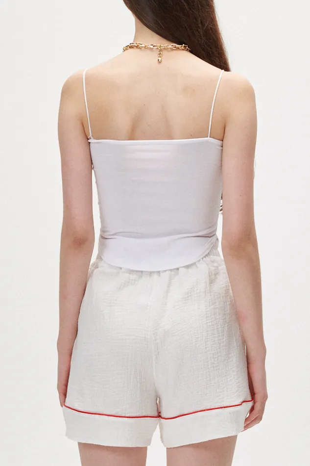 Storets Ashy Curved Hem Cami Top Women Crop Tops