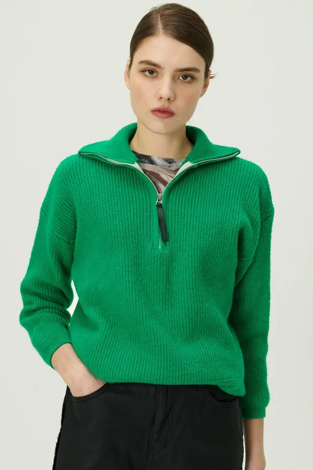 Storets Aurora Half Zip SweaterMini Dress Women Mini Dresses