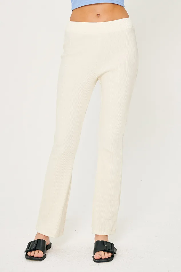 Storets Ava Ribbed Bootcut Pants Women Trousers