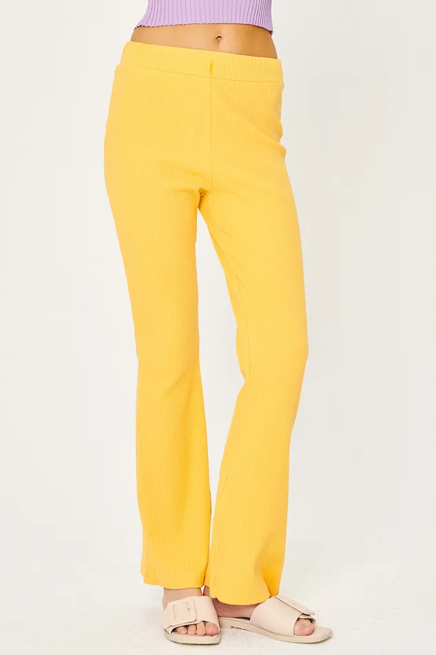 Storets Ava Ribbed Bootcut Pants Women Trousers