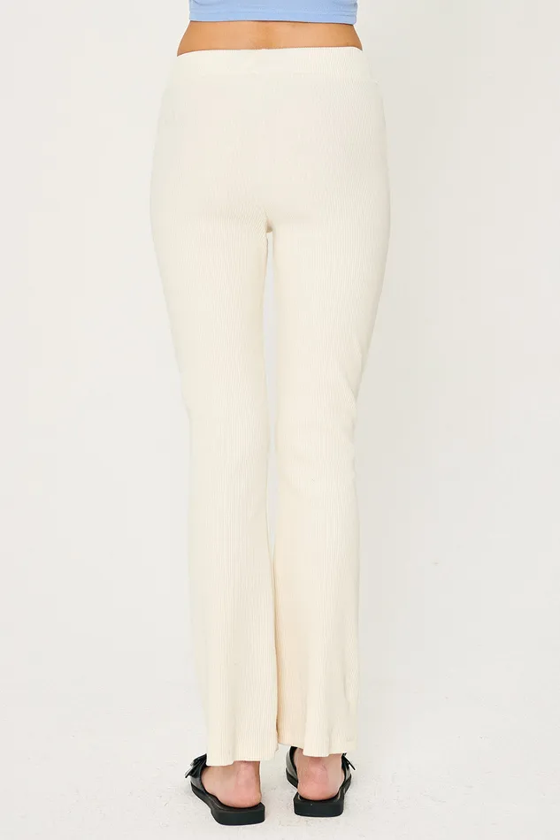 Storets Ava Ribbed Bootcut Pants Women Trousers