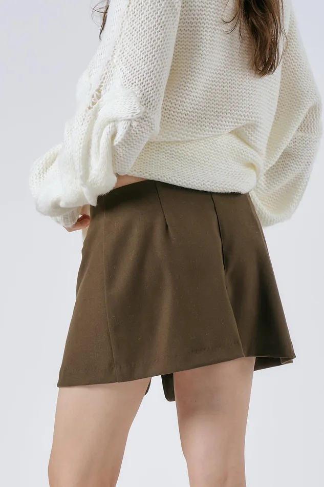 Storets Ava Wrap Effect Mini Skorts Women Skirts Storets Ava Wrap Effect Mini Skorts Women Skirts