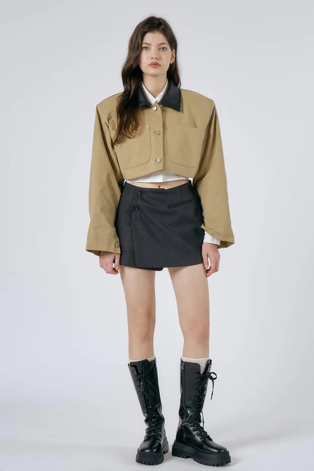 Storets Ava Wrap Effect Mini Skorts Women Skirts Storets Ava Wrap Effect Mini Skorts Women Skirts