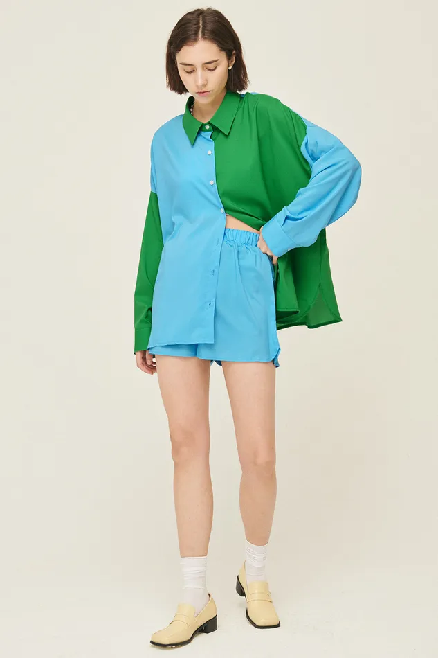 Storets Bria Lounge Shirt And Shorts Set Women Shirts and Blouses