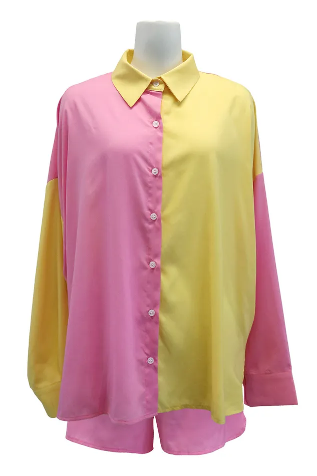 Storets Bria Lounge Shirt And Shorts Set Women Shirts and Blouses