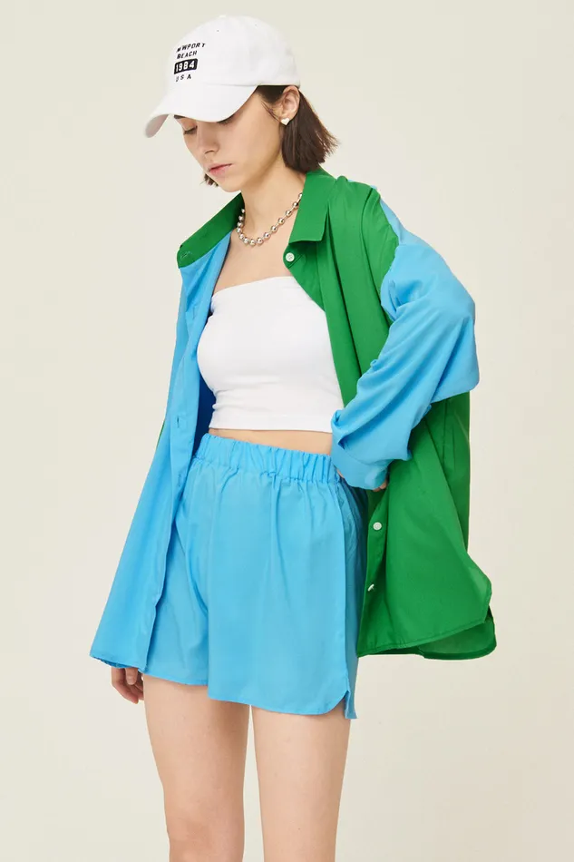 Storets Bria Lounge Shirt And Shorts Set Women Shirts and Blouses