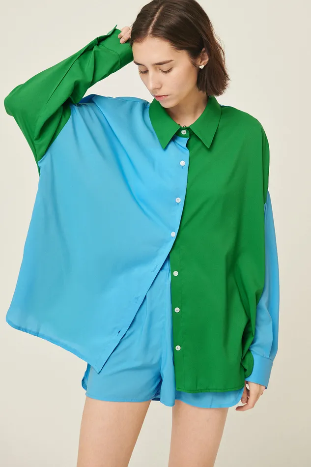 Storets Bria Lounge Shirt And Shorts Set Women Shirts and Blouses