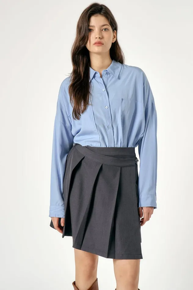 Storets Caley Pleated Wrap Skirt Women Skirts