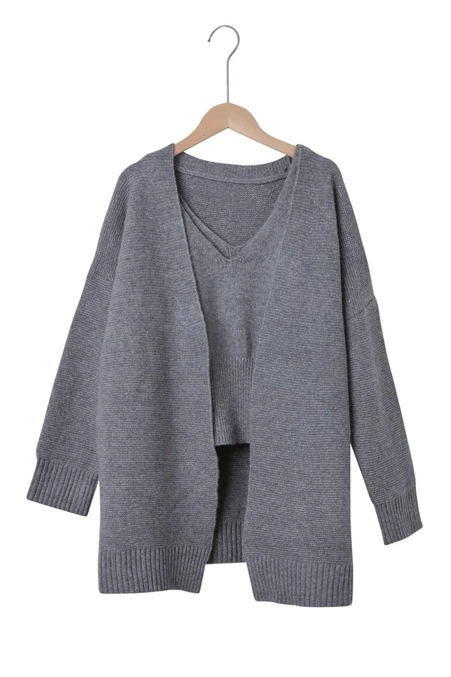 Storets Chantal Oversized Knitted Top And Cardi Set Women Sweaters and Knitwears Storets Chantal Oversized Knitted Top And Cardi Set Women Sweaters and Knitwears