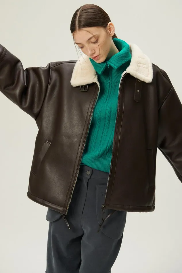 Storets Cia Oversized Aviator Jacket Women Jackets and Coats Storets Cia Oversized Aviator Jacket Women Jackets and Coats