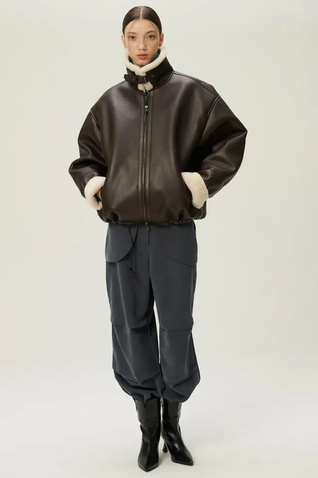 Storets Cia Oversized Aviator Jacket Women Jackets and Coats Storets Cia Oversized Aviator Jacket Women Jackets and Coats