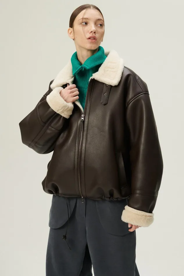 Storets Cia Oversized Aviator Jacket Women Jackets and Coats Storets Cia Oversized Aviator Jacket Women Jackets and Coats