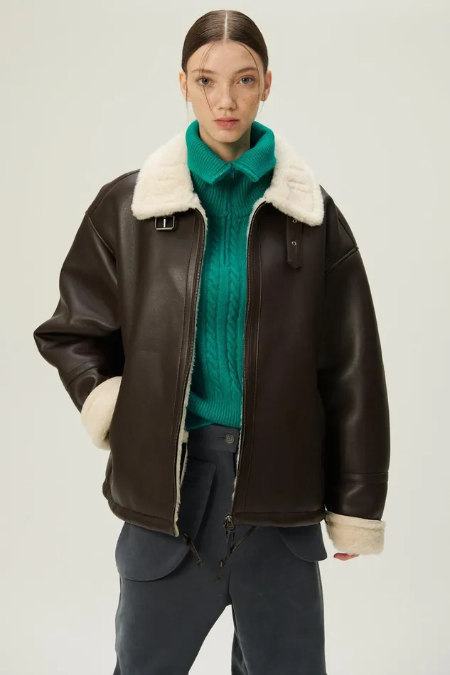 Storets Cia Oversized Aviator Jacket Women Jackets and Coats Storets Cia Oversized Aviator Jacket Women Jackets and Coats
