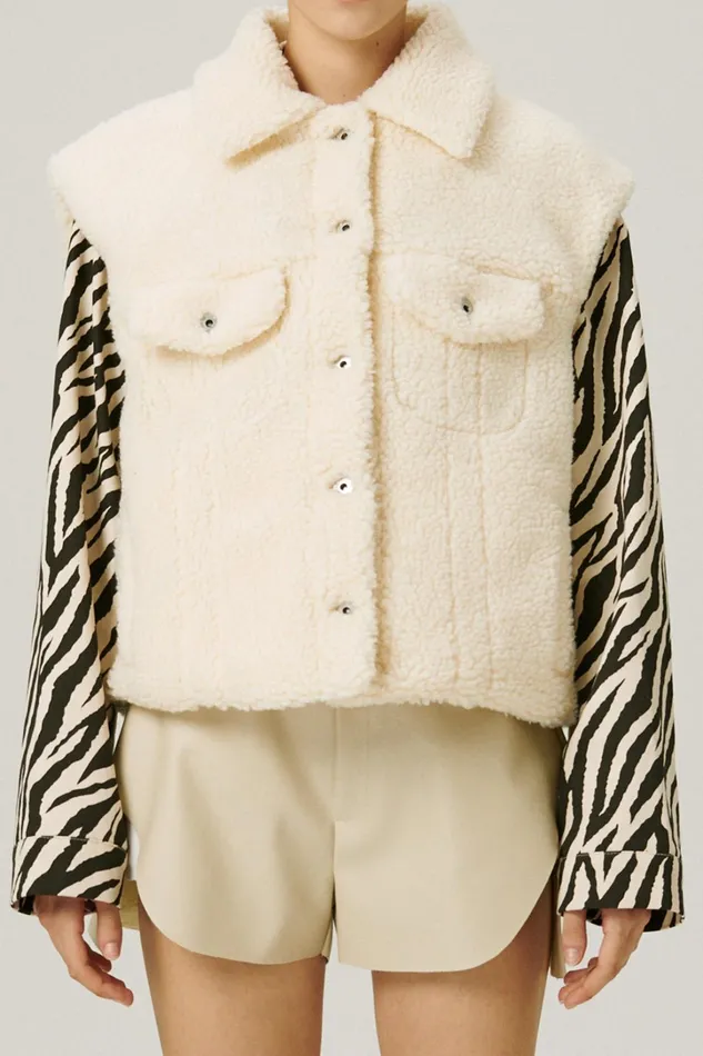 Storets Cleo Borg Teddy Vest Women Jackets and Coats