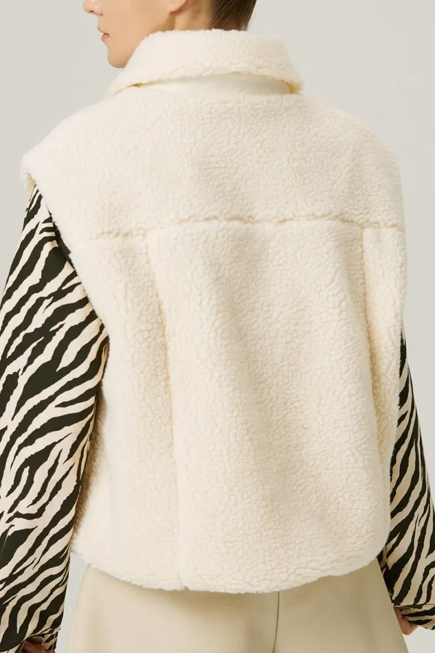 Storets Cleo Borg Teddy Vest Women Jackets and Coats