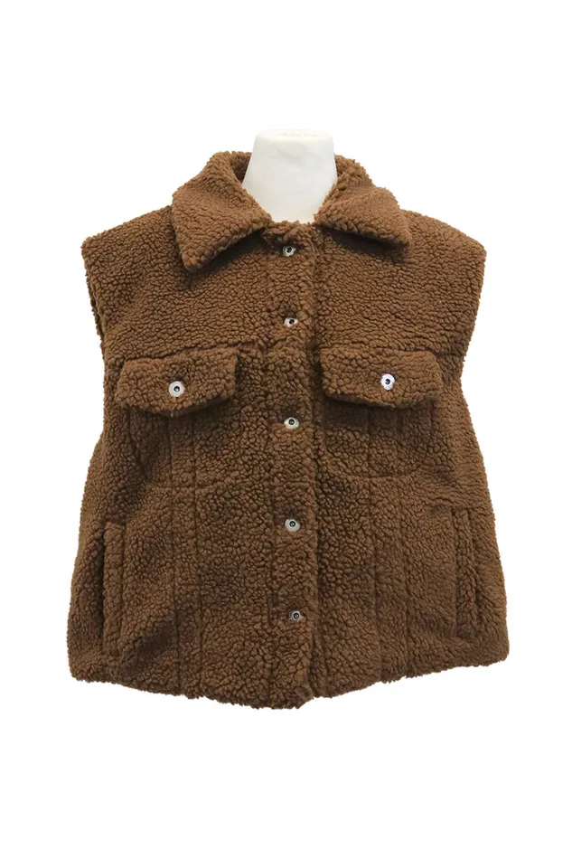 Storets Cleo Borg Teddy Vest Women Jackets and Coats