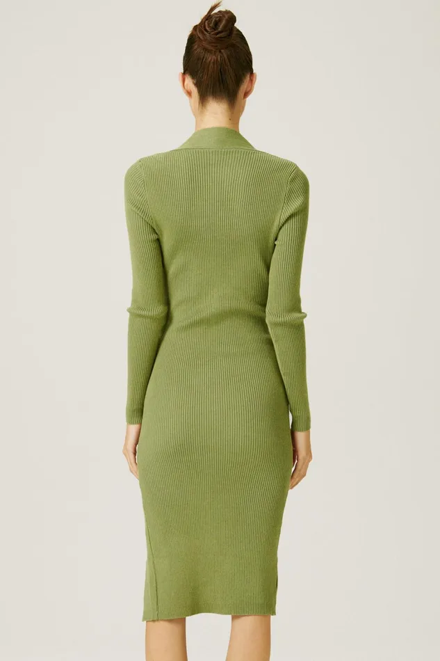 Storets Edie Square Neck Knitted Dress Women Sweaters and Knitwears