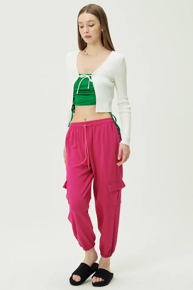 Storets Elena Tie Front Cardigan Women Crop Tops