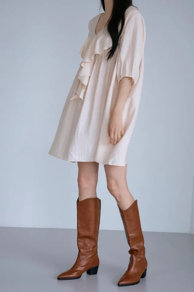 Storets Ellen Ruffle Day Dress Women Mini Dresses Storets Ellen Ruffle Day Dress Women Mini Dresses