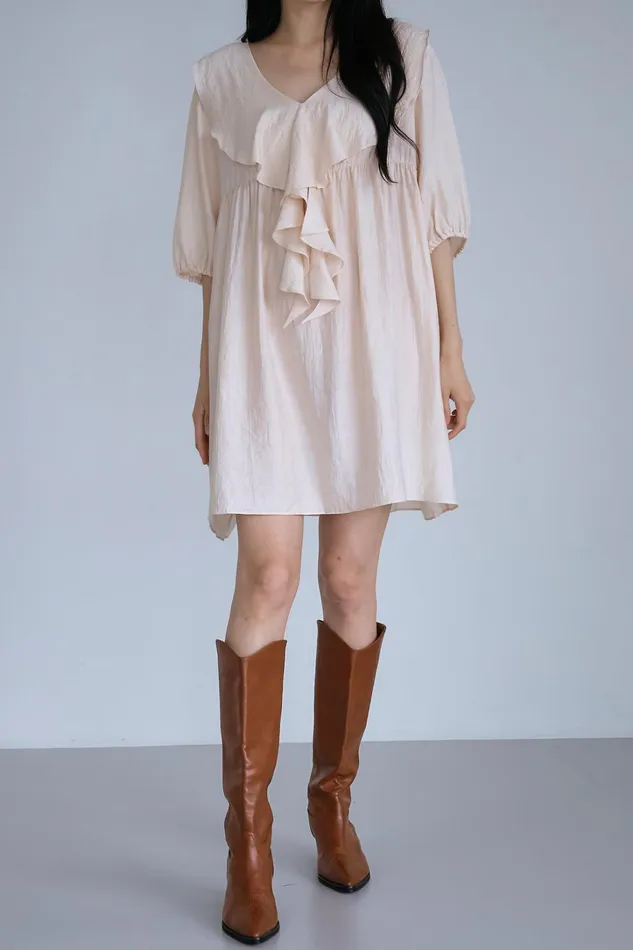 Storets Ellen Ruffle Day Dress Women Mini Dresses Storets Ellen Ruffle Day Dress Women Mini Dresses