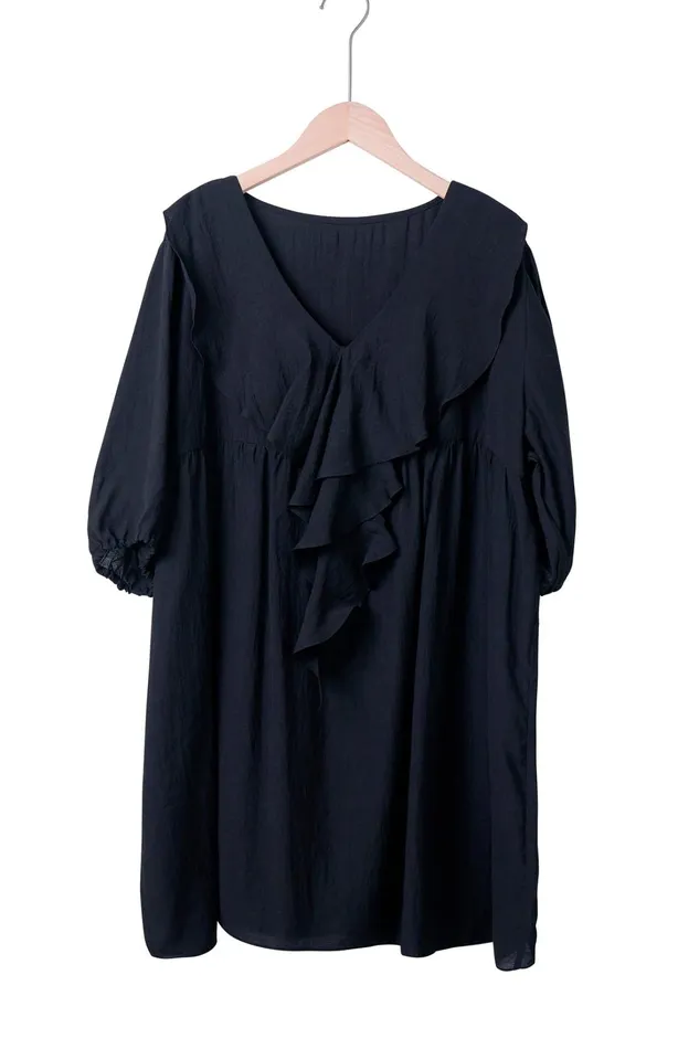 Storets Ellen Ruffle Day Dress Women Mini Dresses Storets Ellen Ruffle Day Dress Women Mini Dresses