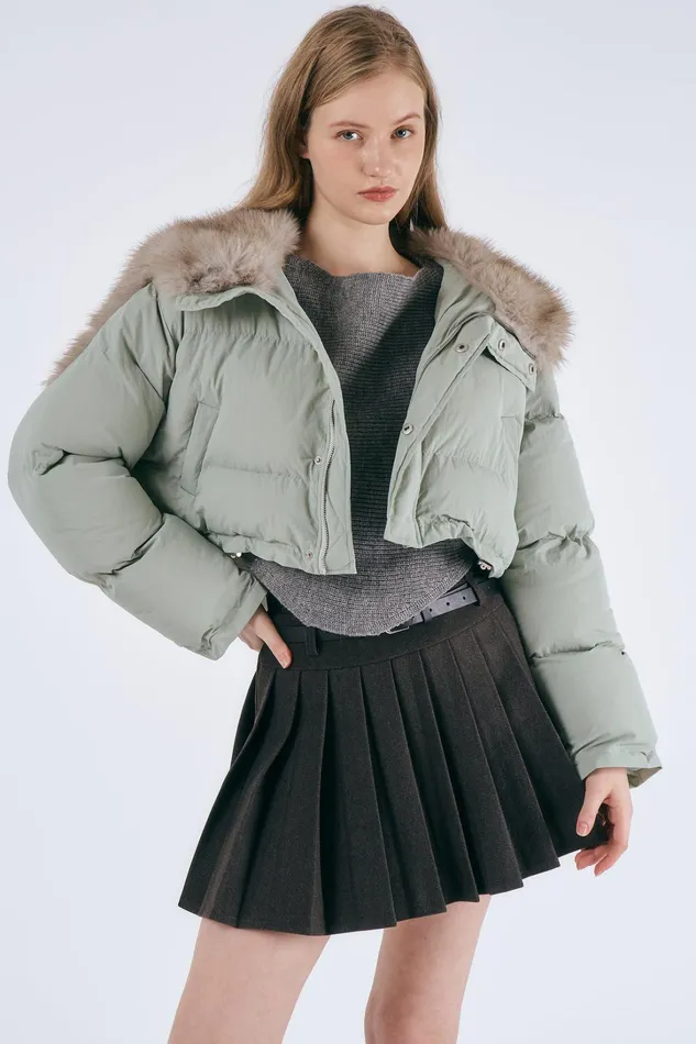 Storets Evie Faux Fur Trim Puffer Jacket Women Jackets and Coats Storets Evie Faux Fur Trim Puffer Jacket Women Jackets and Coats